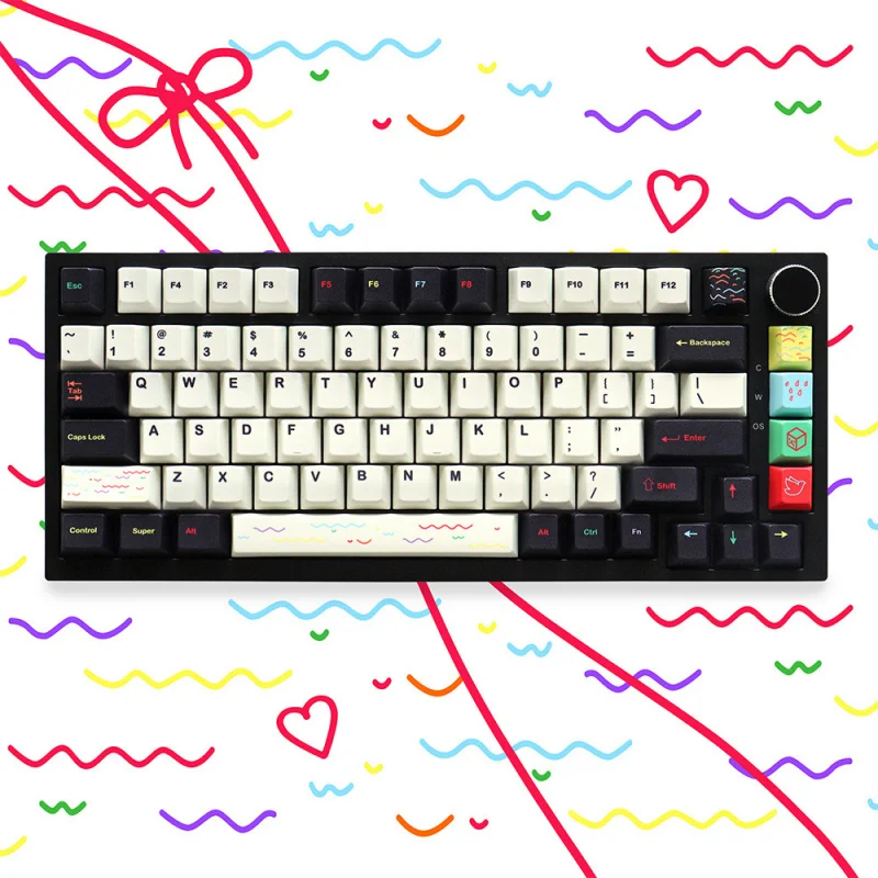 Tut EmoKeycap sublimation printingPBT compatible with the cross shaft61/64/68/104Wait for the mechanical keyboard