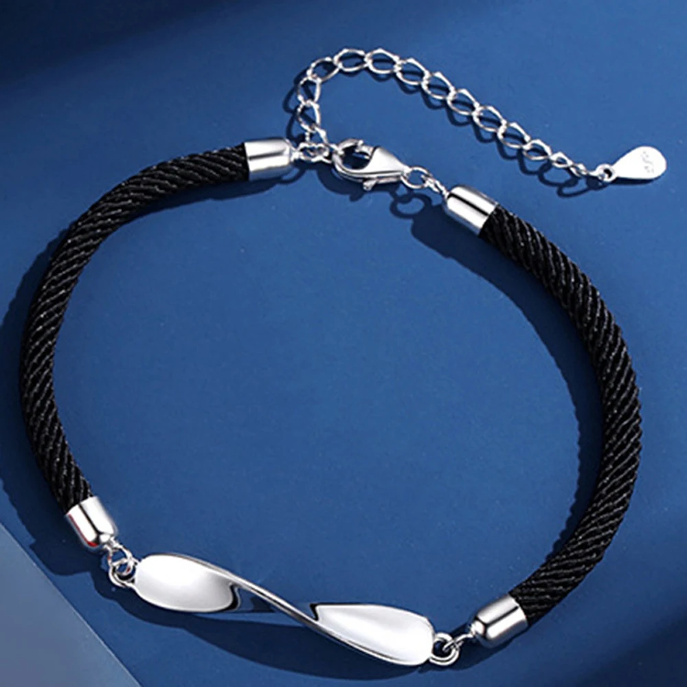 Romantic Jewelry Accessories Wave Men Alloy Forever Love Friend Bracelet Couples Bracelets Mobius Ring Hand Rope