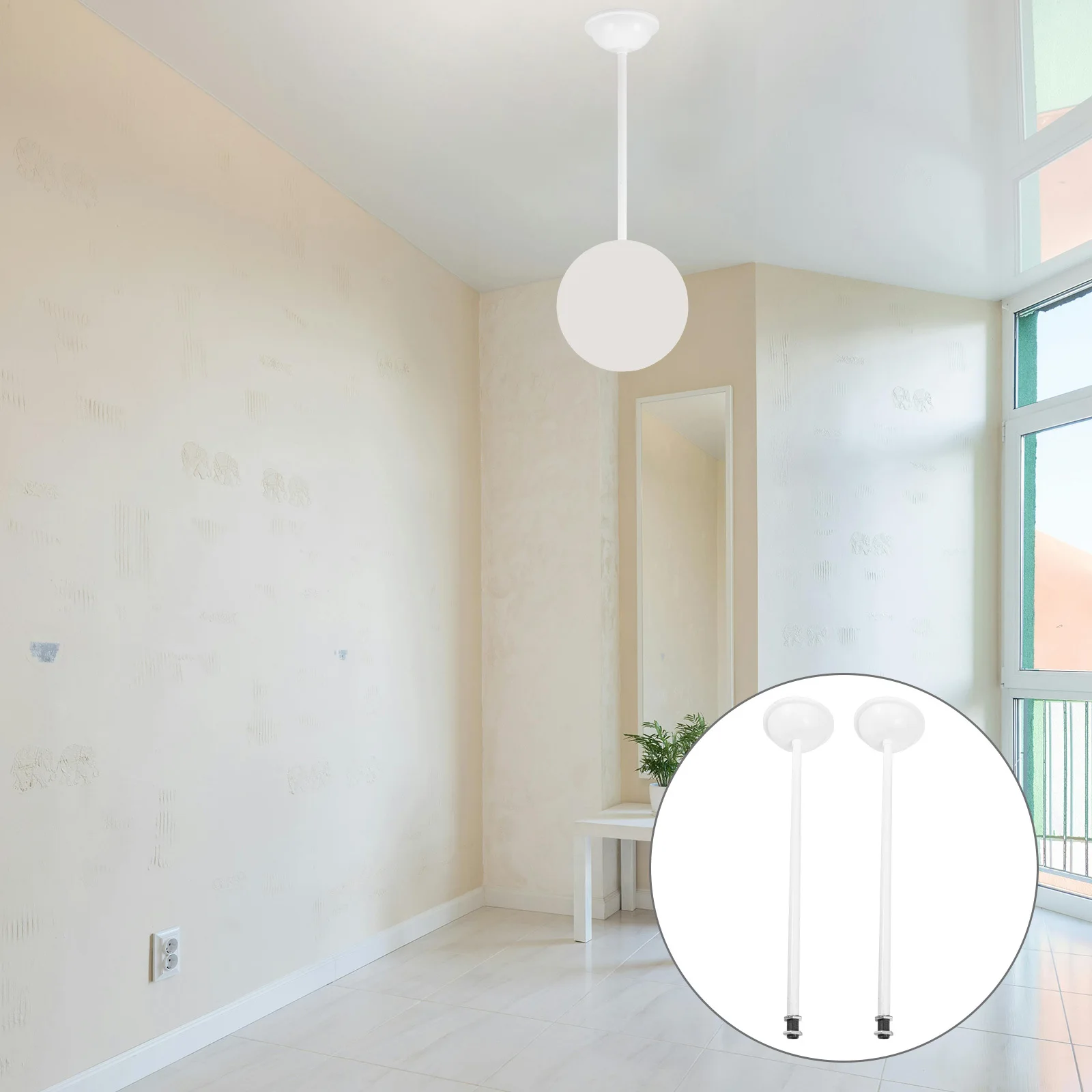 

2pcs Classroom Light Hanging Rod Adjustable Fluorescent Lamp Support Downrods For Lighting Fixture Stems Pendant Light Parts