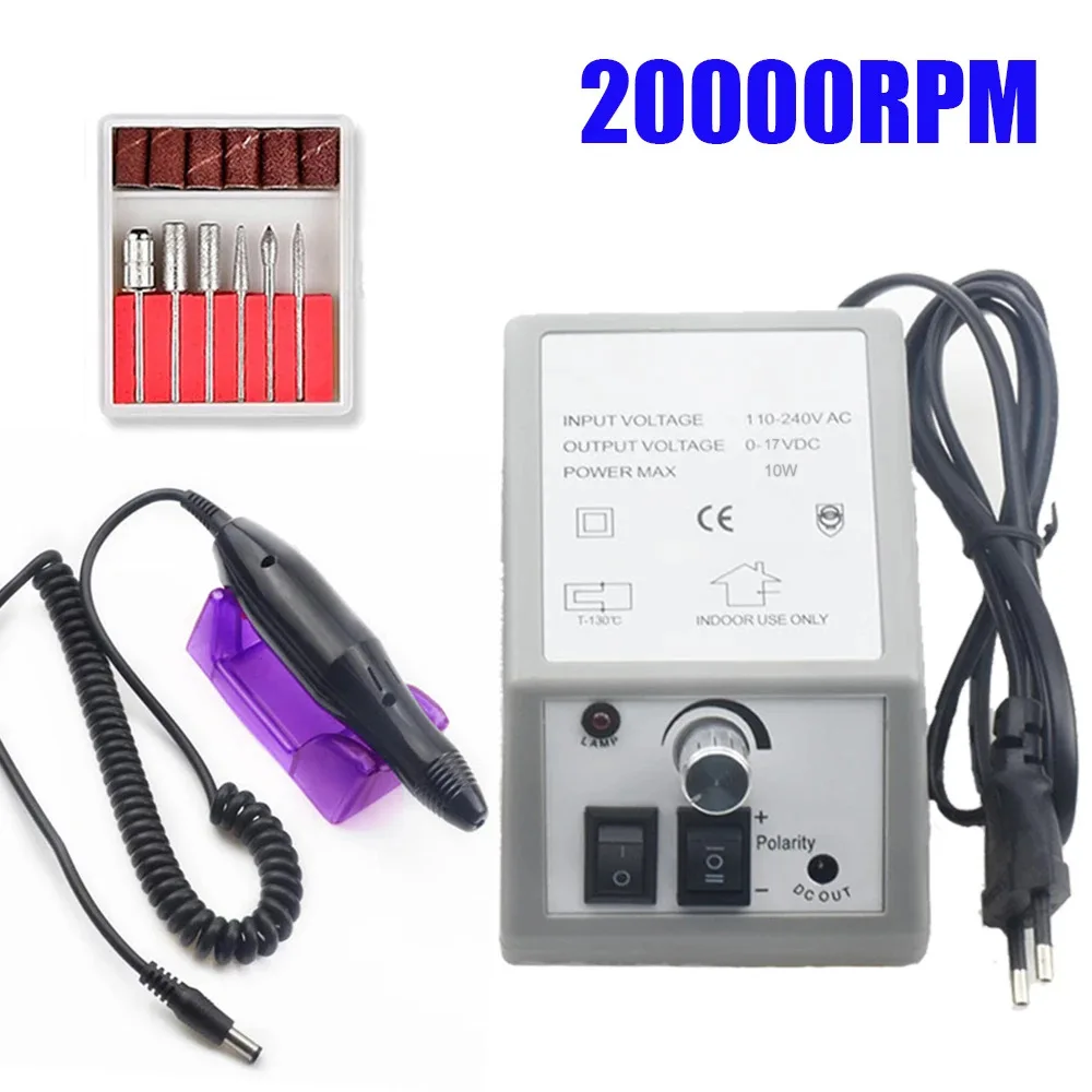 20000 RPM High Speed Nail Drill Machine, Electric Nail File Drill for Quick Nail Polish Removal, Manicure Pedicure Art Tool