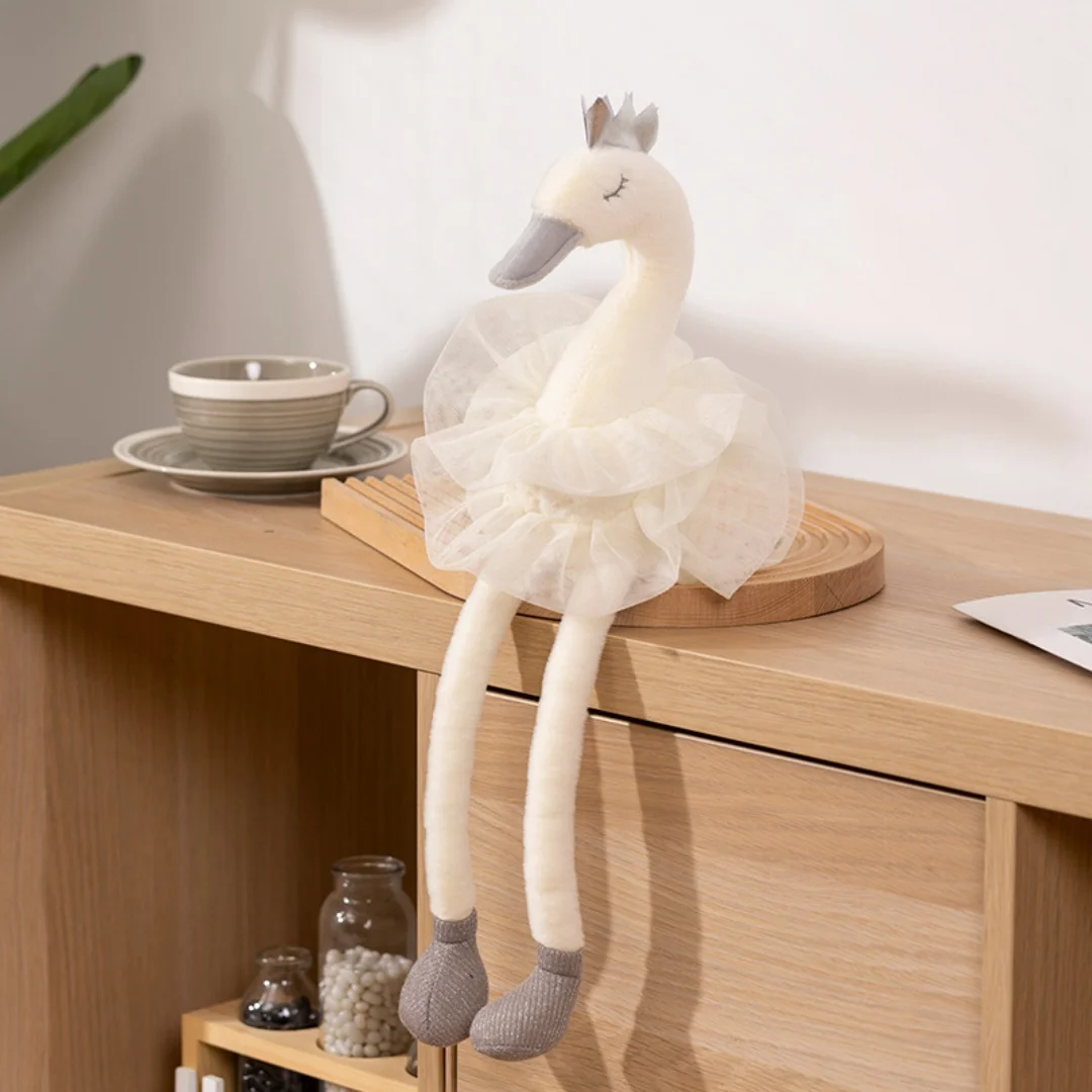 40/60CM Mooie Witte & Roze Kleur Rok Zwaan Knuffel Leuke Cartoon Zacht Kussen Gevulde Zwaan pop Grils Verjaardagscadeautjes Thuis December