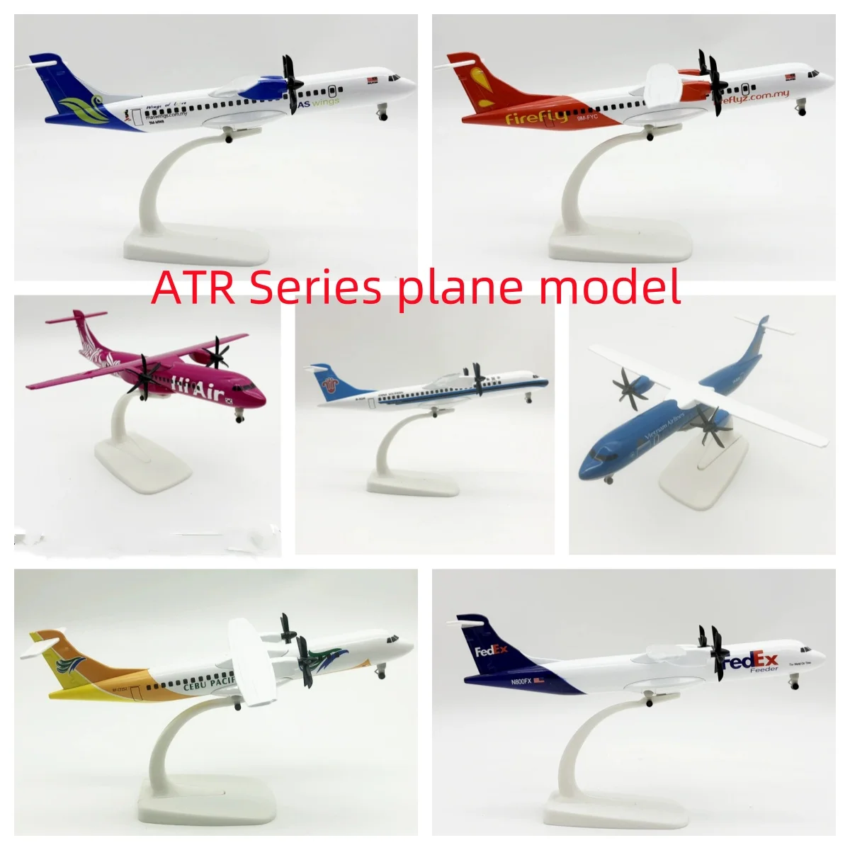 

Металлические весы из сплава ATR Series Airlines, украшение для дома, роскошный самолет, модель самолета с подставкой для подарков любителей авиации