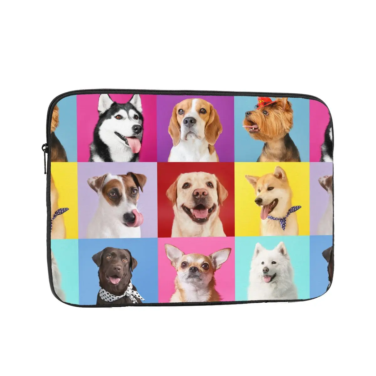 Different Cute Dogs Photos Laptop Bag Case 12