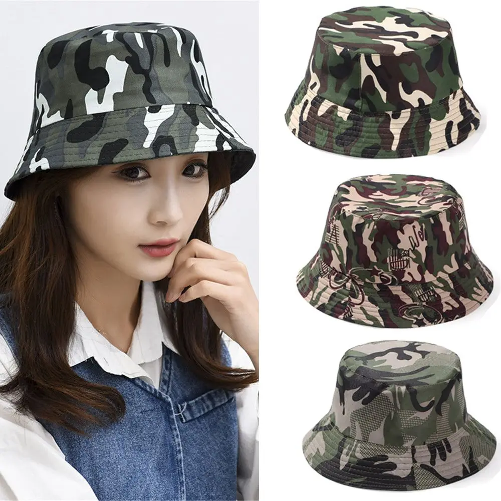 Men Women Wide Brim Anti-UV Bucket Hat Sun Hat Fisherman Cap Beach Cap