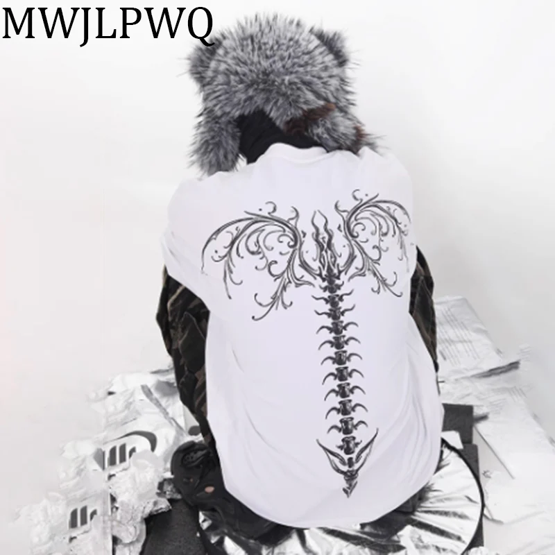 

MWJLPWQ мужские футболки с принтом букв, тяжелые новые модные свободные повседневные пуловеры с короткими рукавами, топы, лето 2021, 010703