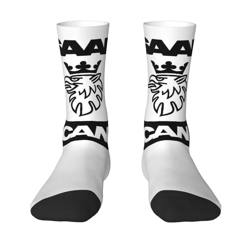 Custom Funny Sweden Saabs Scanias Automobile Car Socks Women Men Warm 3D Printing Basketball Sports Socks