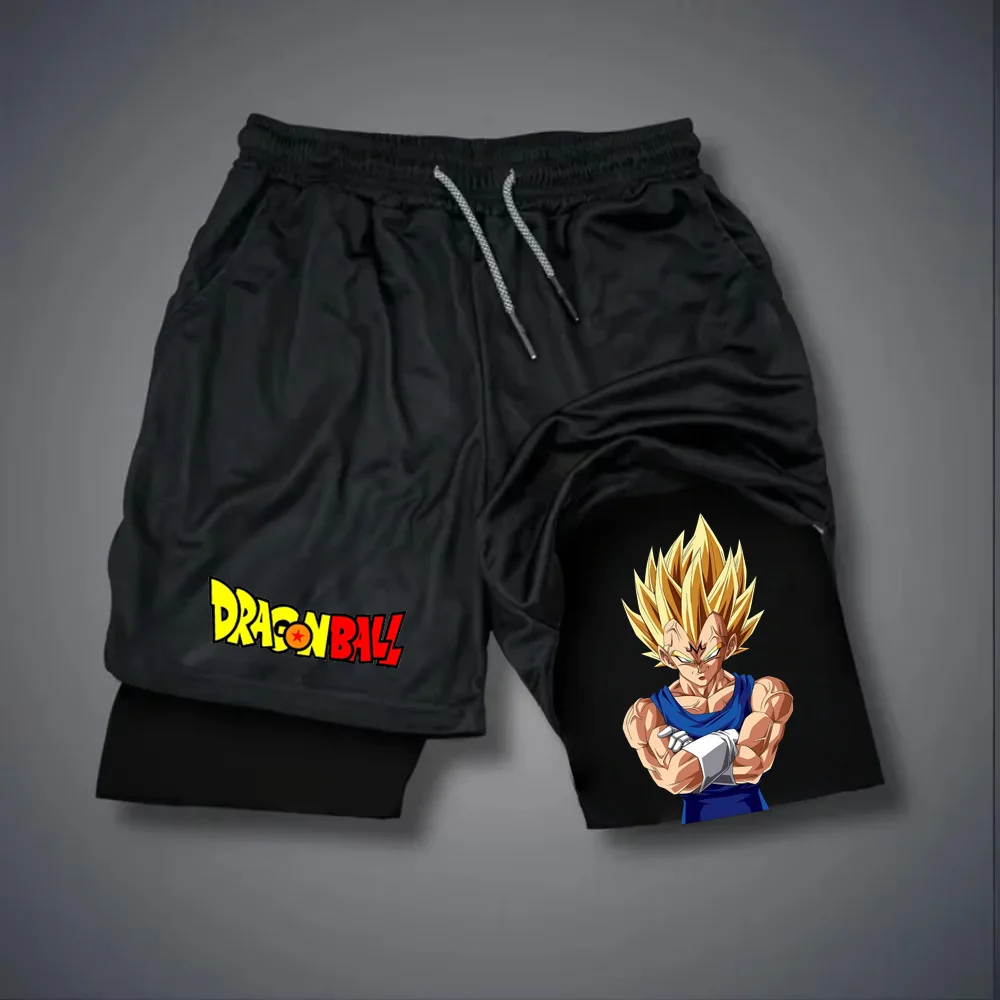2026 Summer Hot Sale Dragon Ball Fake Two-Piece Shorts for Family and Children - High-Quality Sports Shorts Retro Y2K Hip Hop