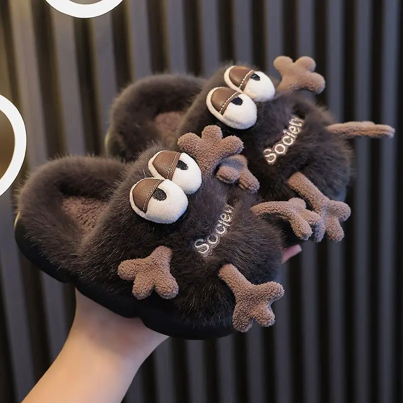 

Fashion New Children Cotton Slippers Autumn and Winter Boys and Girls Slippers Home Indoor Kids Slippers House Baby Shoes