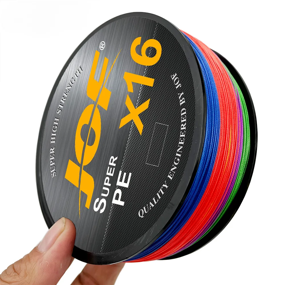 JOF X16 Strands Braided Fishing Lines Saltwater X-wire Core Tackle Abrasion Resistance 500M Multifilament Super PE Line