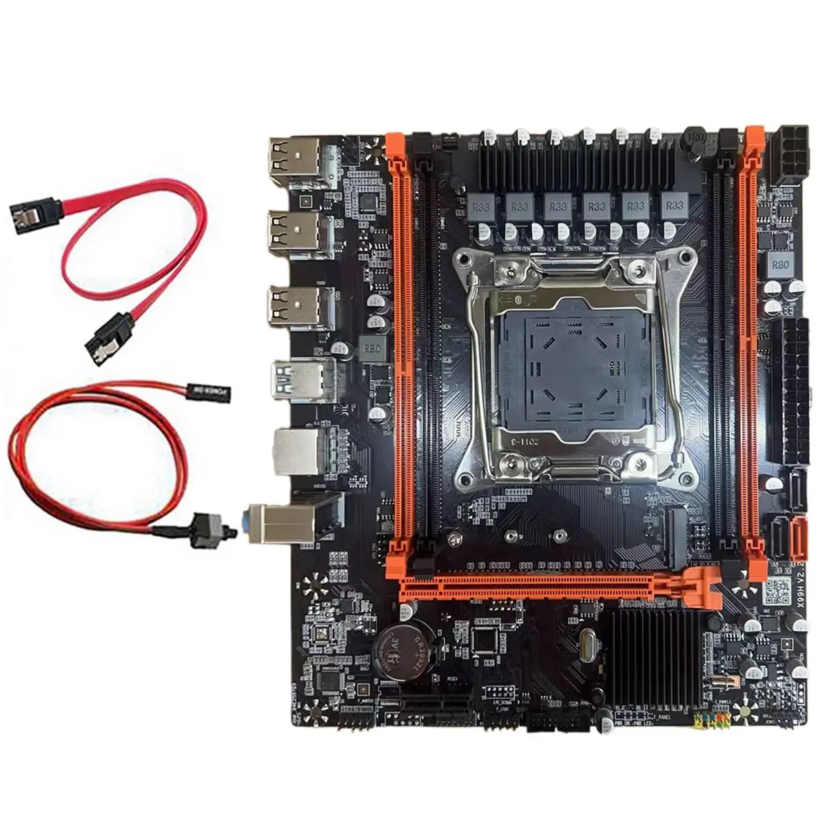 AA80 X99 Desktop Motherboard B85 LGA2011-.2 PCIE SATA3.0 4X DDR4 REG ECC RAM Slots X99 Gaming Motherboard Kit