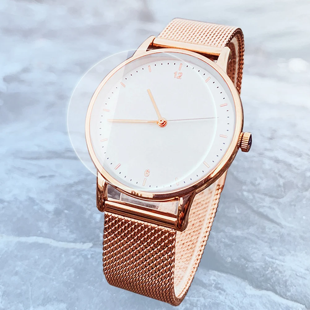 6 pcs Glass Lens Clear Replacement Watch Screen Protector Lens Repair Tool Durable High Transparent Easy Install Perfect Gift