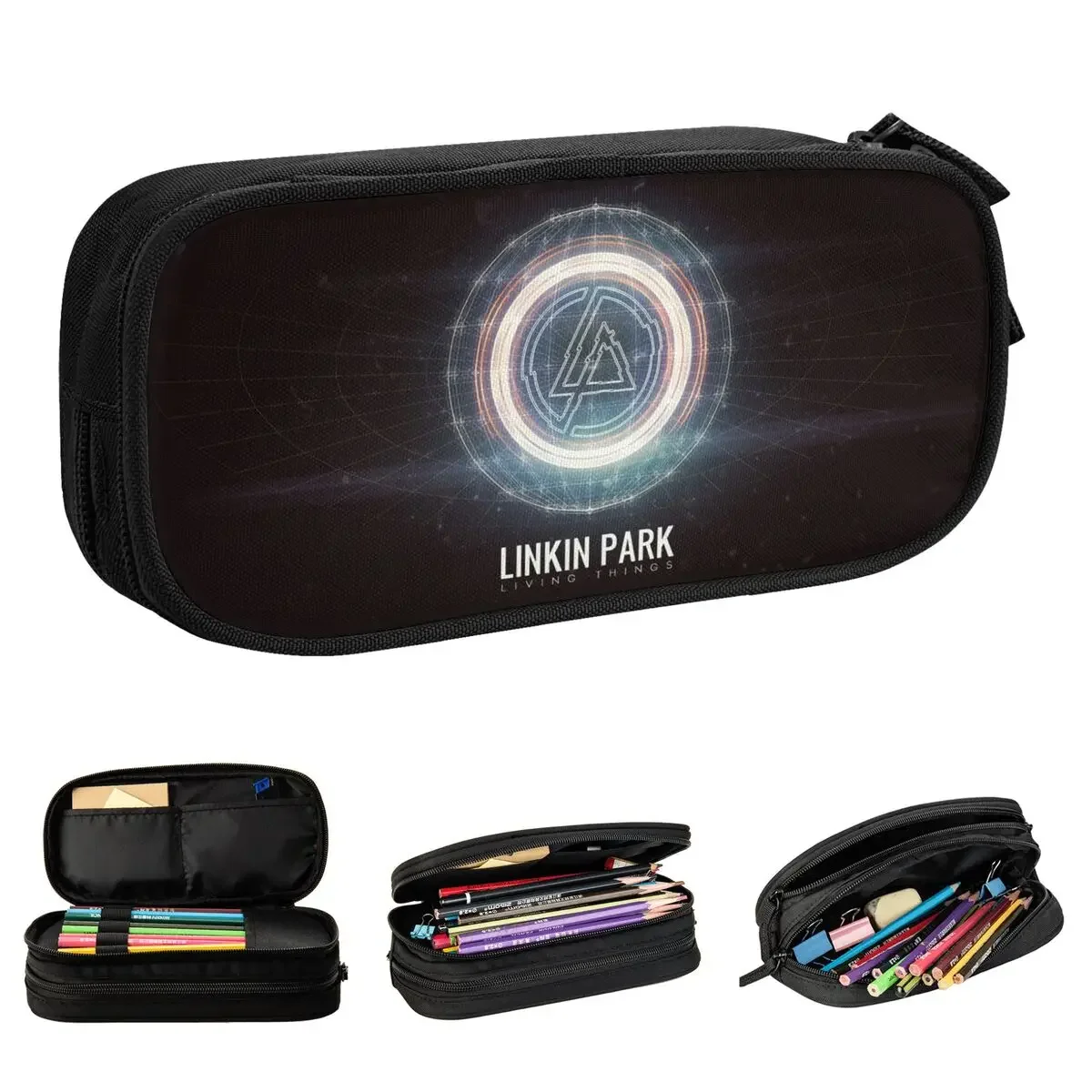 

Linkinpark Rock Music Pencil Case Alternative Rock Pencil Box Pen for Girls Boys Pencil Bags School Supplies Zipper Stationery