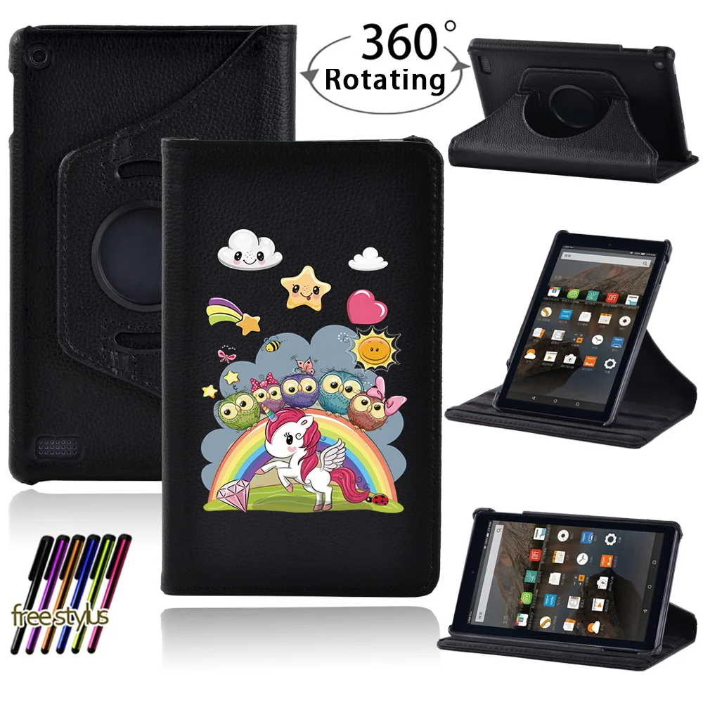 Чехол для планшета с поворотом на 360 градусов для огня 7 5-го поколения/огня 7 7-го поколения/огня 7 9-го поколения, Регулируемый складной чехол-подставка