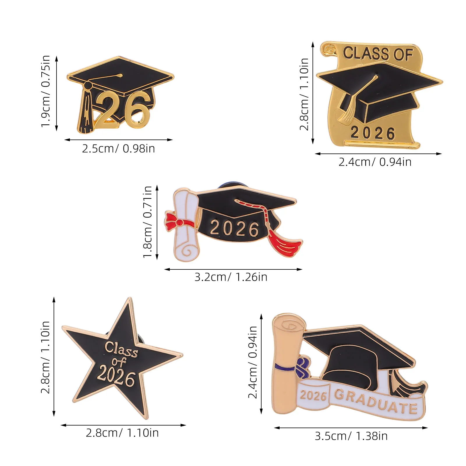 بروش موسم التخرج دبوس كلاسيكي تصميم أنيق شارة أنيقة هدية مثالية لملحقات الاحتفال بالخريجين #5