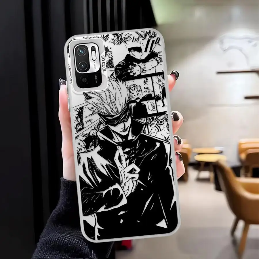 Jujutsu Kaisen Satoru Gojo عودة غطاء الهاتف الحال بالنسبة Xiaomi Poco X3 Pro X3 NFC X5 C51 C50 F4 F3 GT #3