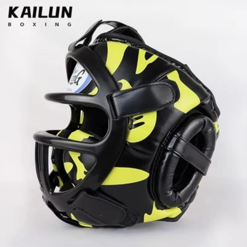 Promotion MMA Headgear for Training Muay Thai Boxing Taekwondo Helmet Head Protector Karate Sparring Kickboxing Protection