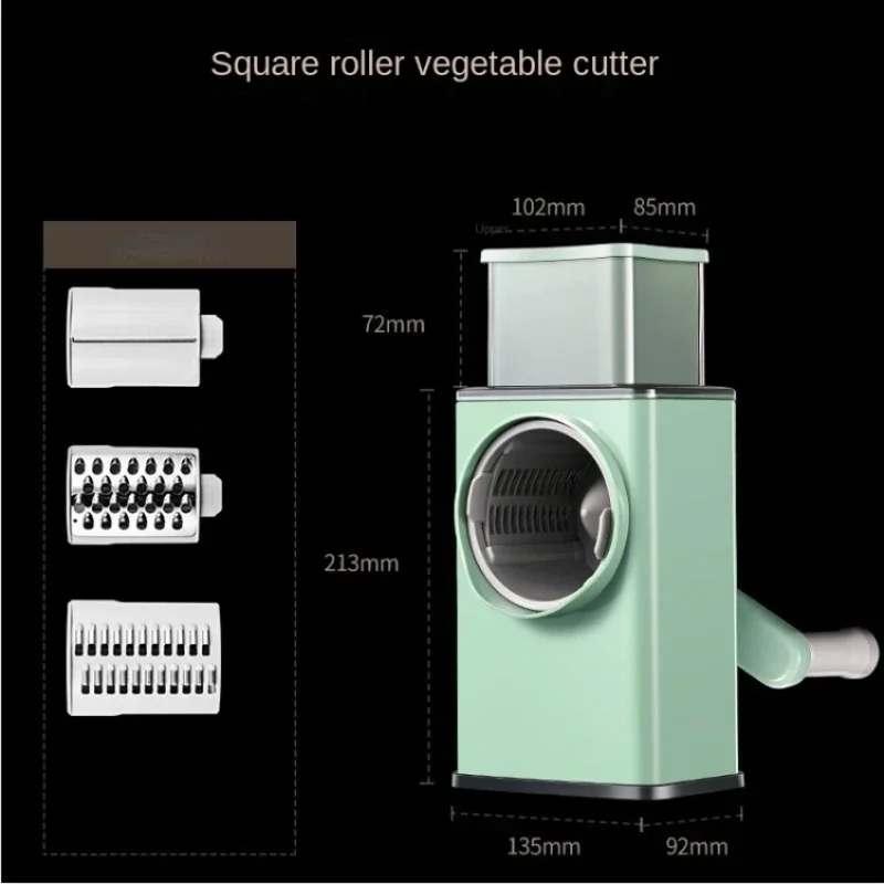 6 شفرات مبشرة الخضار المروحية اليد مكرنك آلة تقطيع المطبخ لتقطيع البطاطس أداة منزلية عملية متعددة الأغراض