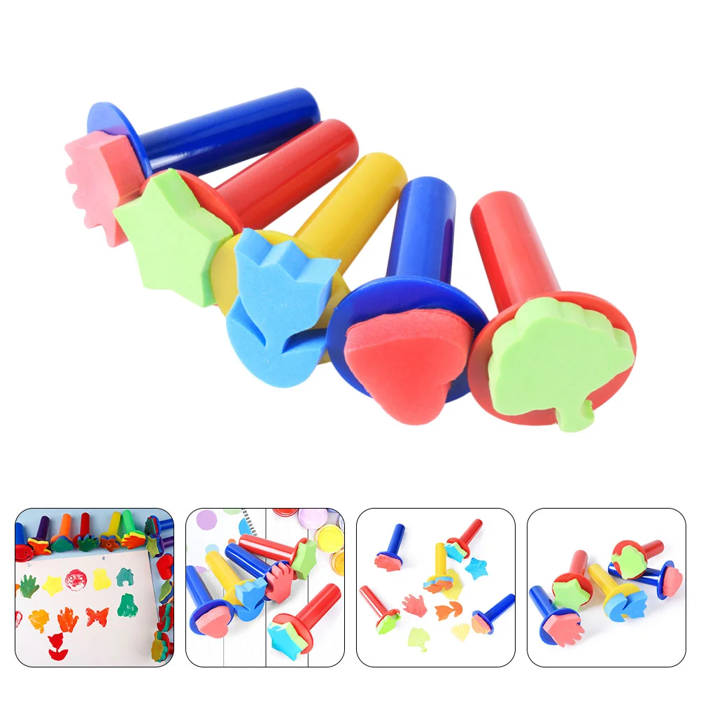 

5 Pcs Painting Stamp Sponge Drawing Sponges Stamper Tools for Painters Kids Supplies DIY