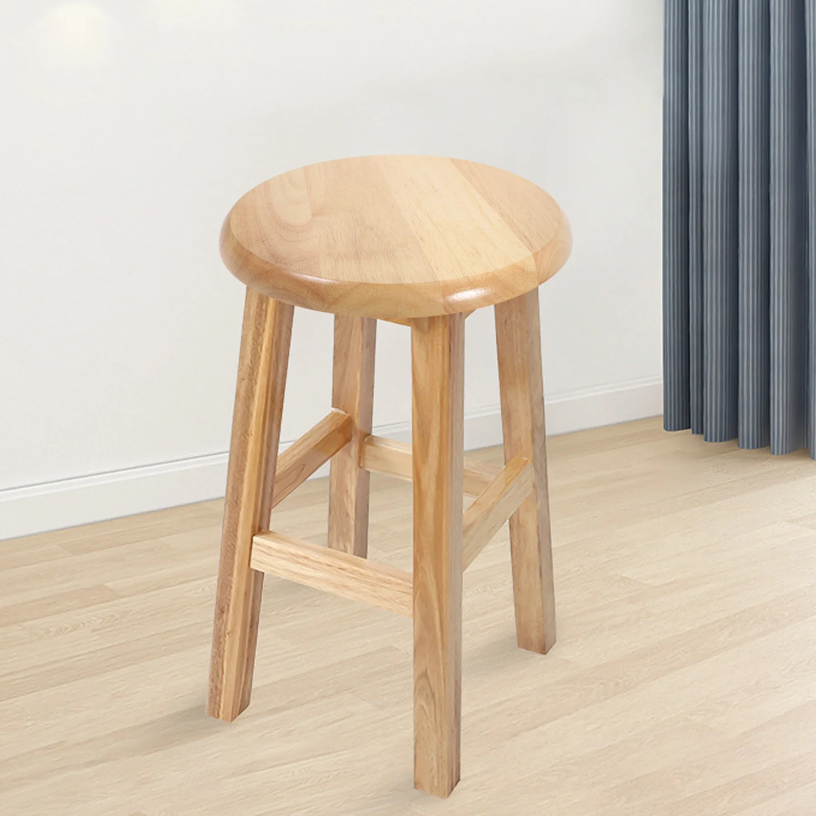 

Wooden Round Stool Seat Replacement Kit Easy Clean for Home Bar Restaurant Shed Door Lock Bar Stool Replacement Seat