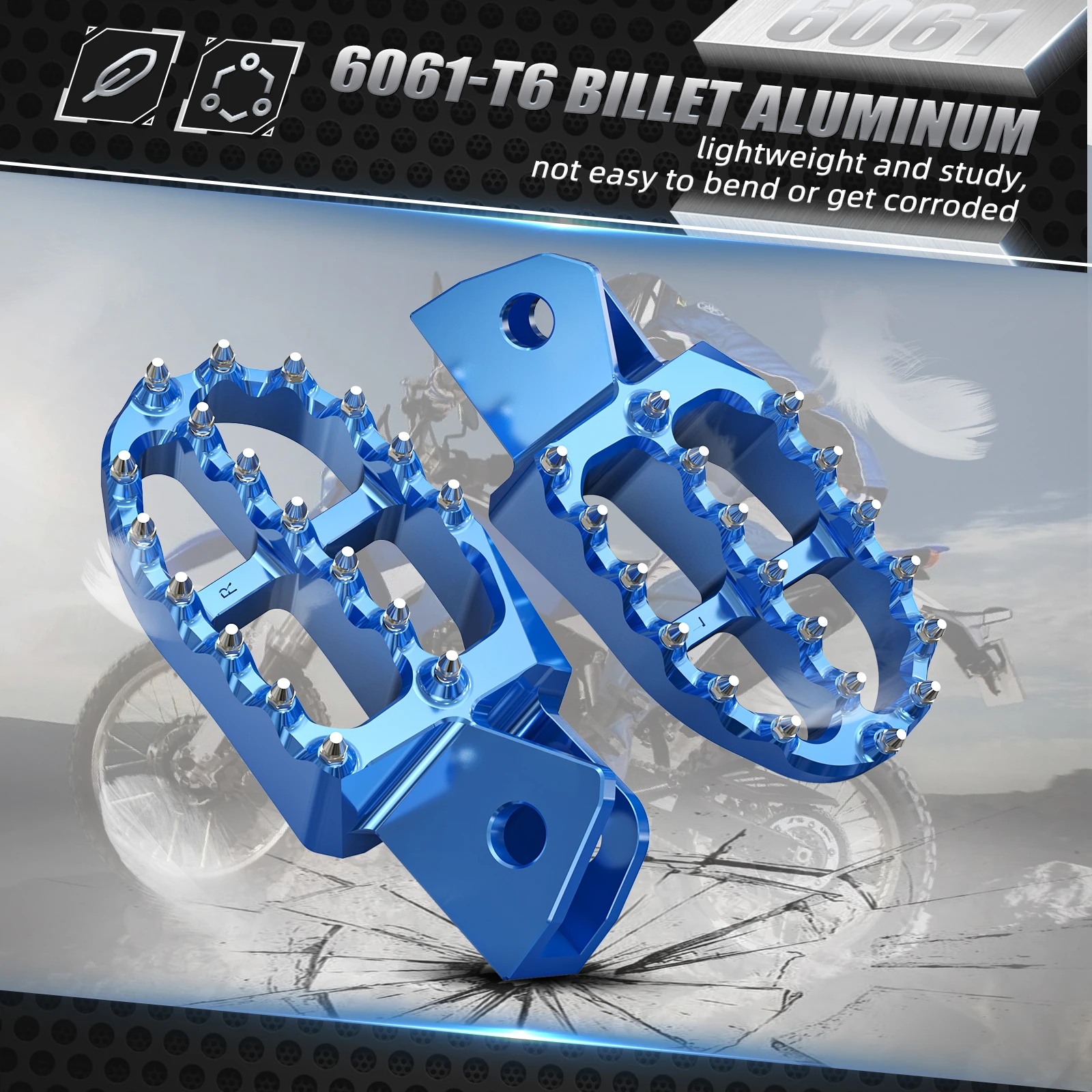NICECNC لياماها WR250R WR250X WR250 R X 2007-2021 2020 2019 2018 57 مللي متر واسعة البليت أوتاد القدم مساند القدم دراجة نارية اكسسوارات