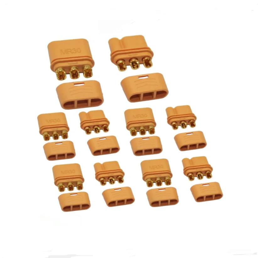 5/10 Pairs MR30 Male Female Connector Plug with Sheath for FPV RC Lipo Battery Connecting ESC and Motors Multicopter Airplane