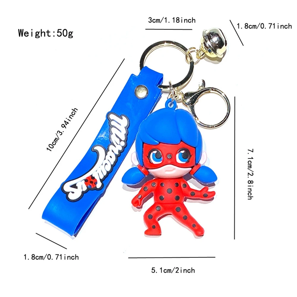 Anime Princess Action Figure Keychain Bag Pendant New Red Girls Lady Bugg Doll Ornament Pendant Couple Car Key Chain Kids Gifts