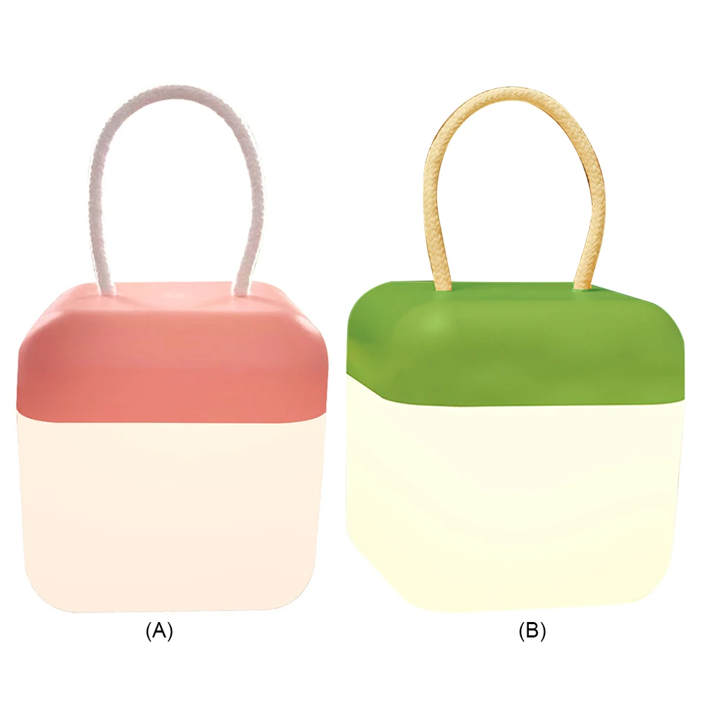 Luz Nocturna pequeña con carga USB y mango de cuerda para dormitorio de niños, luz nocturna de ensueño, Control remoto, luz colgante para acampar