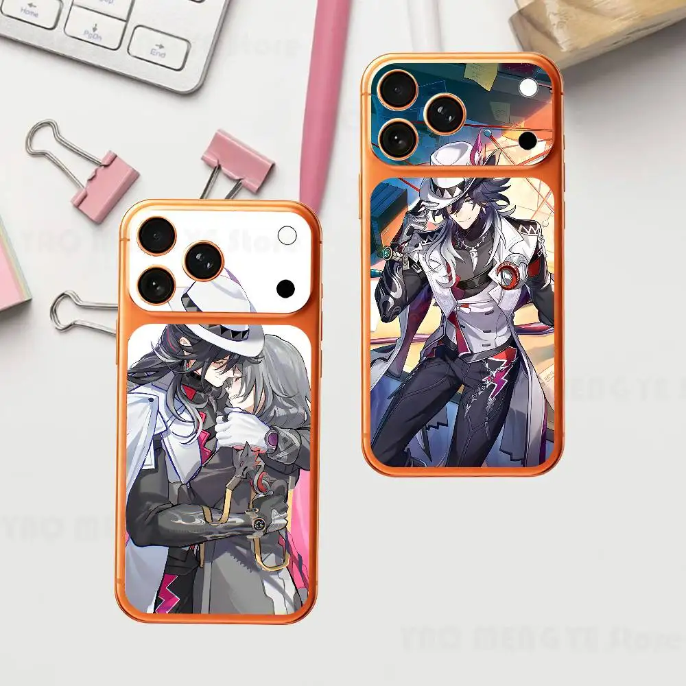 

Cartoon Game Figure HSR Ashveil Plain Decal Skin For IPhone17 Pro ProMax Back Film Cover Wrap Anti-scratch Durable Sticker