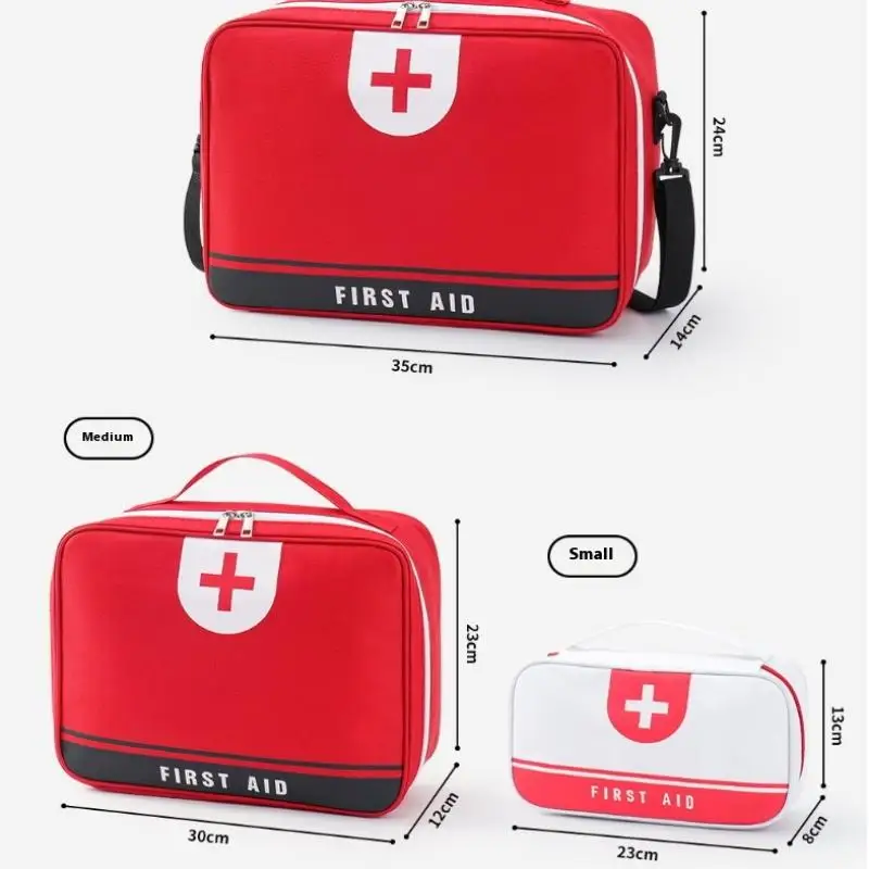 حقيبة الطب المحمولة السفر في الهواء الطلق المحمولة الطبية حقيبة الإسعافات الأولية الطب حمل حقيبة المنزل سعة كبيرة حقيبة الطب المنزلي