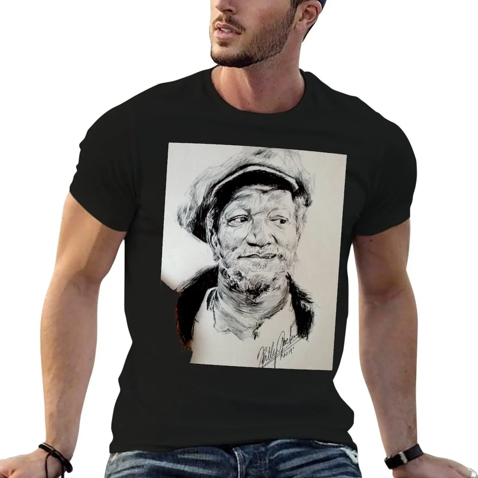 

Redd Foxx T-Shirt man t shirts high quality luxury brand t shirt man casual T-Shirt