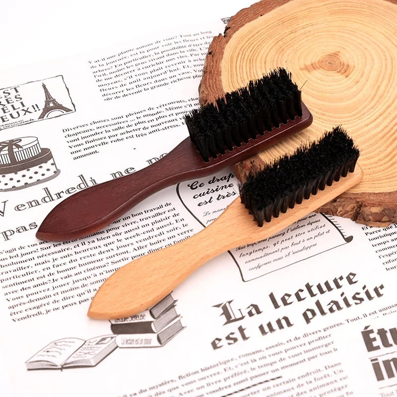 Men Beard Brush Wood Handle Hairdressing Soft Hair Cleaning Brush Retro Neck Duster Broken Remove Comb Hair Styling Salon Tools