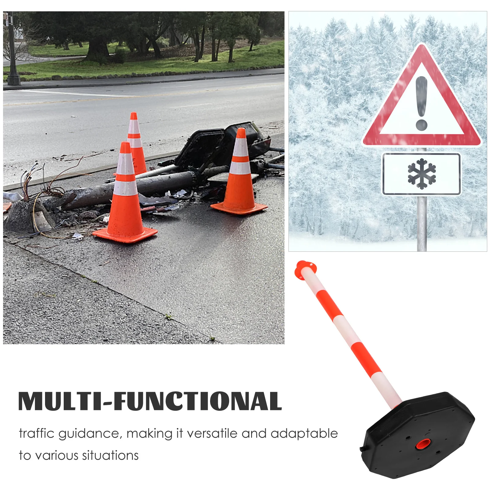 

Anti-Collision Warning Column High Visibility Elastic Road Isolation Pile Movable Safety Traffic Column Isolation Pile