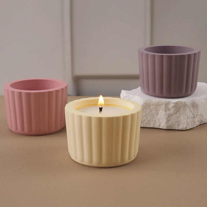 Simple Candlestick Plaster Mold Small Capacity Candle Cup Cement Mold Concrete Candle Container Mold Tealight holder mold