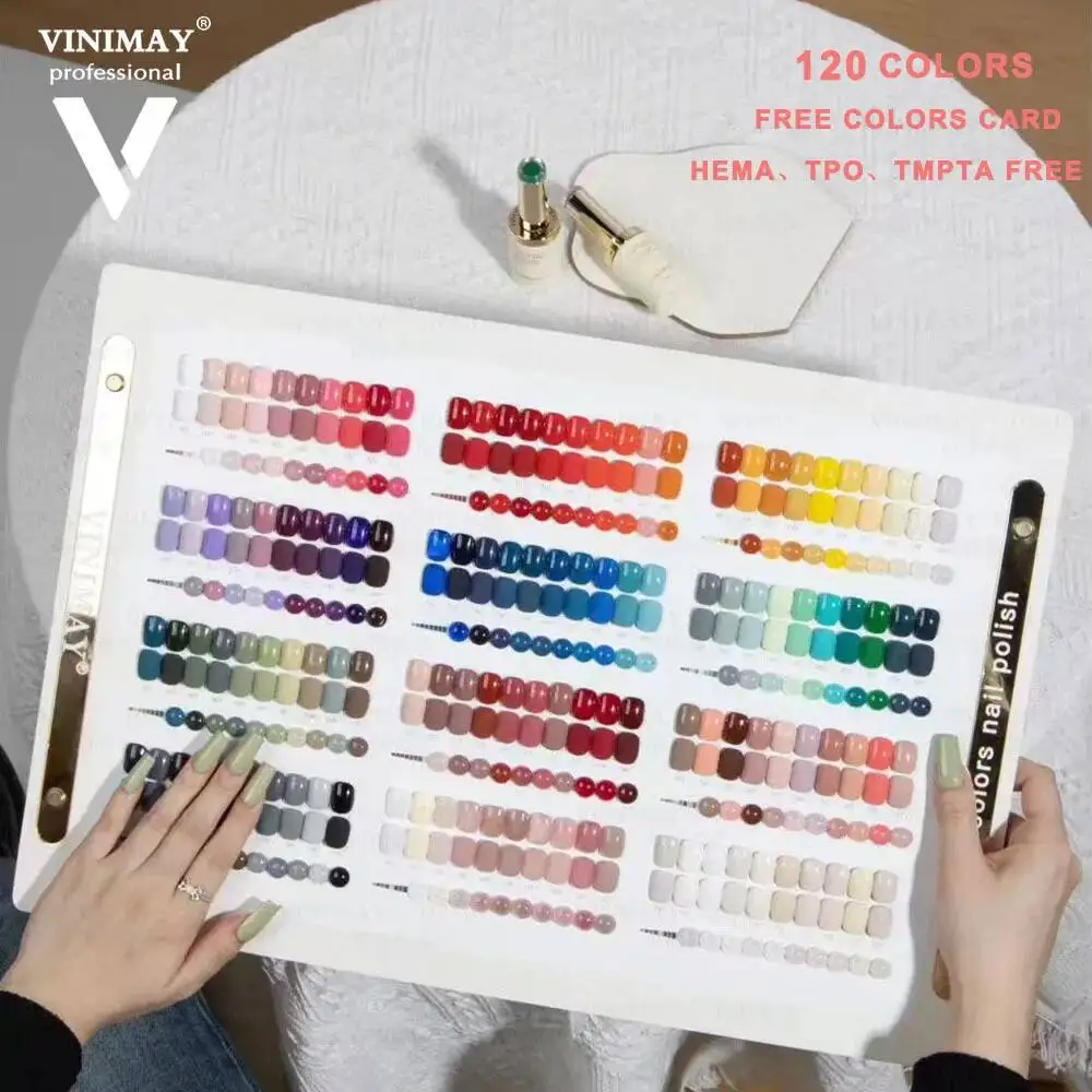 

VINIMAY Nail Gel Polish Set With Display120 Colors Soak Off UV Semi Permanent Varnish Art Salon Very Good Nail Accessories Gel