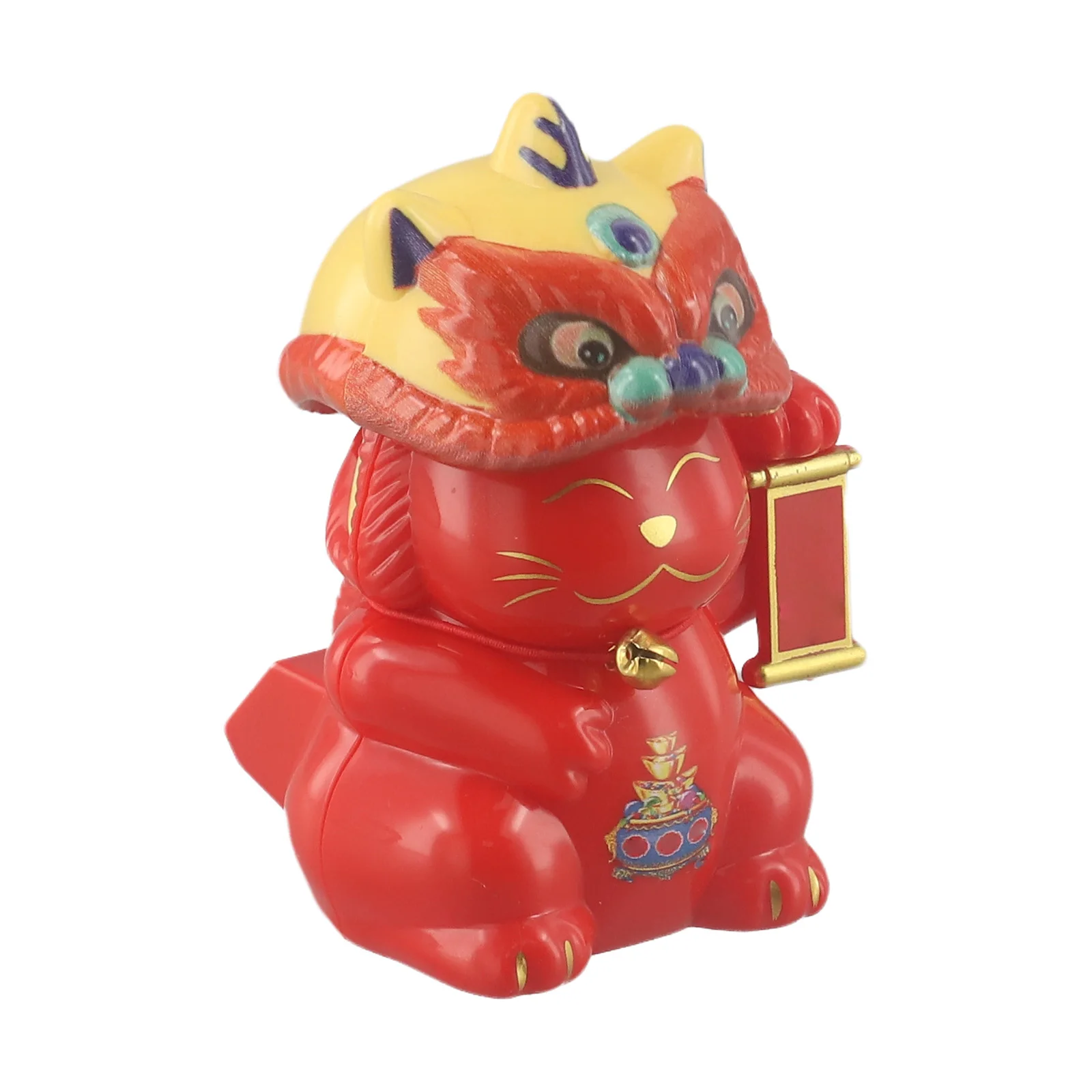Sun Powered Nodding Lucky Cat Ornament with Light Detection Mechanism for Vehicle Dashboard Home and Office Decoration