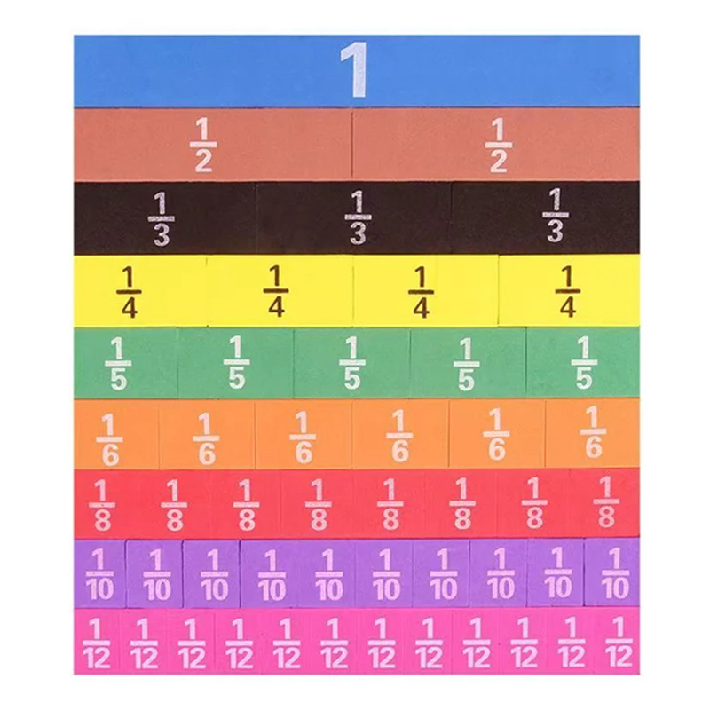 

1Set Magnetic Fraction Tiles Educational Math Manipulatives Classroom Supplies Preschool Learning Toys For Kids Student Gifts