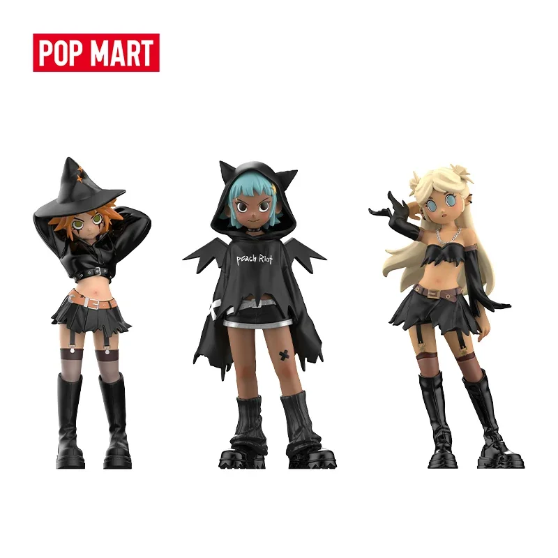 POP MART Peach Riot Witchy Punk Figurki 100% Oryginalne Zabawki Lalka Śliczne Figurki Anime Ozdoby Kolekcja Prezent