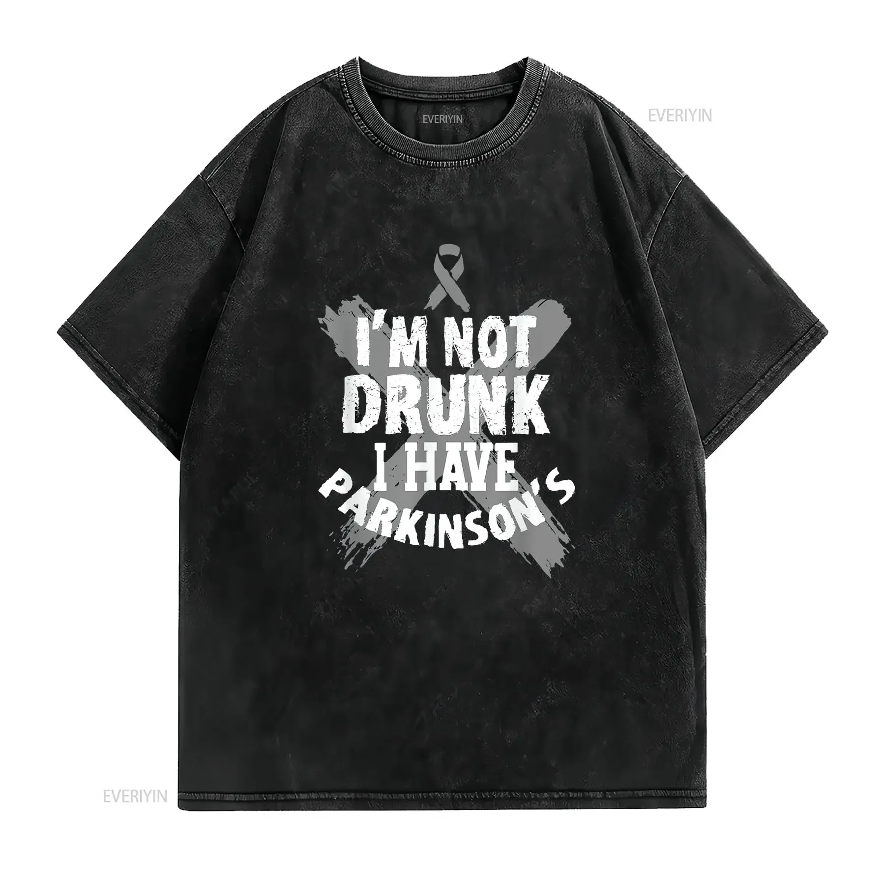 Mens I m Not Drunk Have Parkinson s Fighter Disease T Shirt Black 2X Large vintage Washed designer clothes fashion