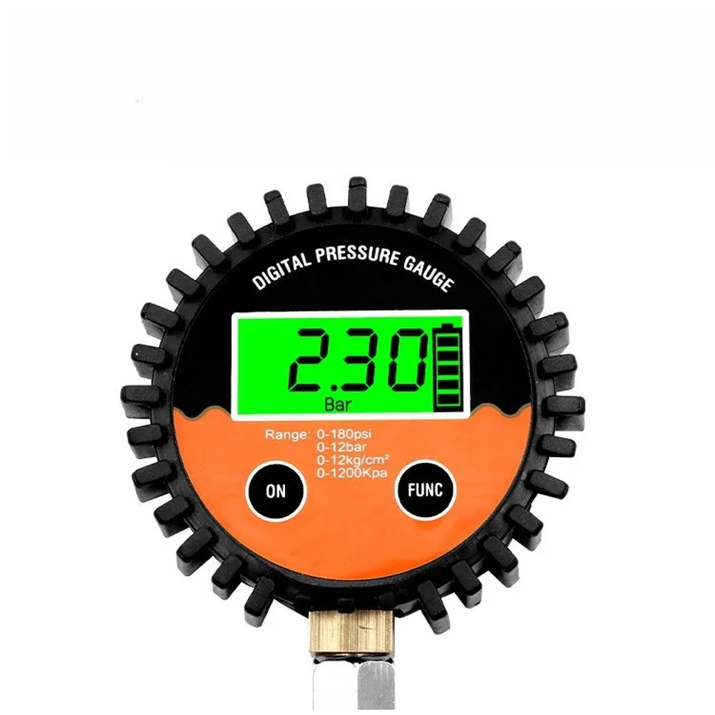

Цифровой манометр для шин с ЖК-дисплеем, подсветкой, измеряет давление в шинах 0 180 фунтов на квадратный дюйм, поддерживает единицы, планка на дюйм, кПа кгсм2