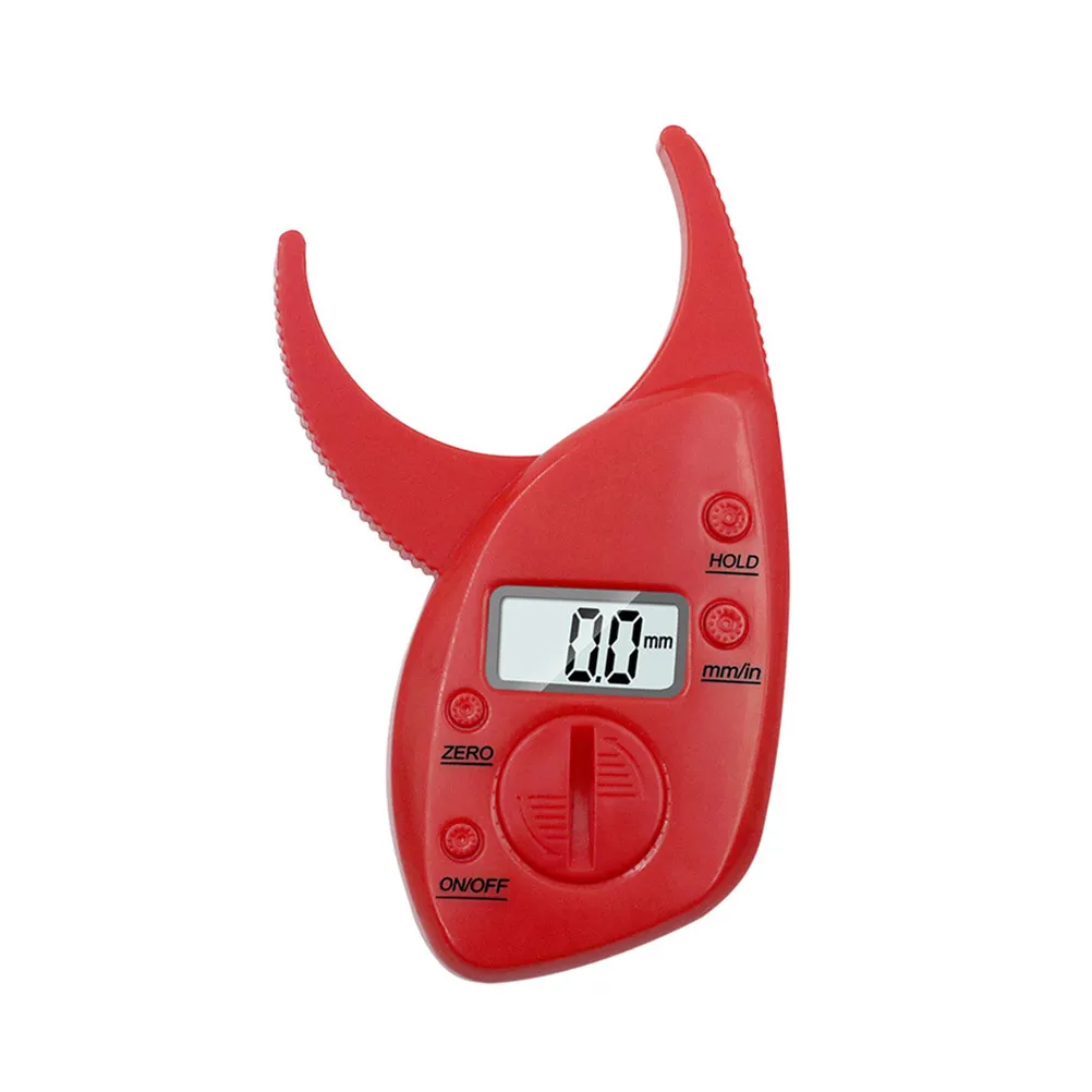 Body Fat Caliper Clip Red Reliable Portable LCD Display Fat Measuring Tool Fitness Analyzer LCD Display Teller