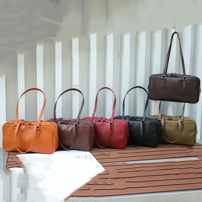 Hifashion جلد البقر حقائب كتف جلدية حقيقية للنساء 2025 الاتجاه مصمم سعة كبيرة العمل حقيبة حمل حقائب سيدات #5