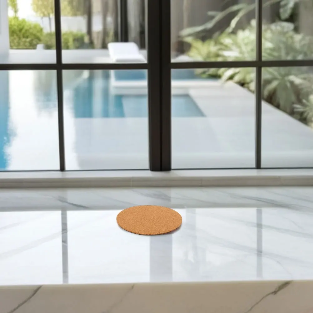 

4pcs Cork Pad Round Table Mats Holiday Coaster Absorbent Plant Pot Trays Protective Desk Coasters Drip Flower Coasters Reusable