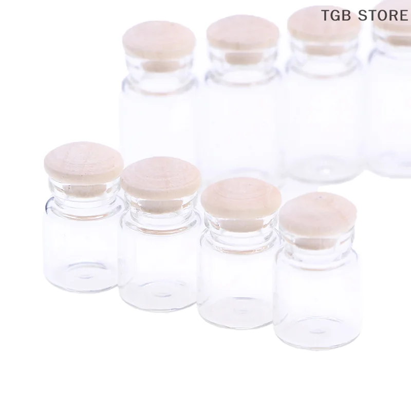 4 ピース/セットドールハウスミニキャンディージャーキッチン食品プレイシーン透明保存瓶