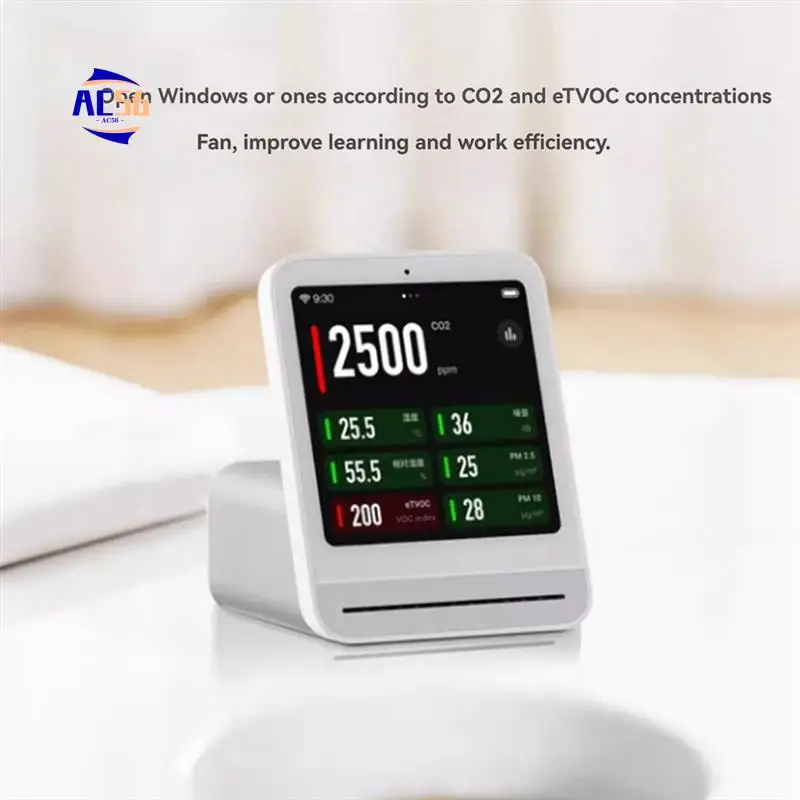 

AC56-Air Monitor 2, умный дом, сенсорный экран, датчик температуры и влажности CO 2 PM2,5 для приложения Mihome