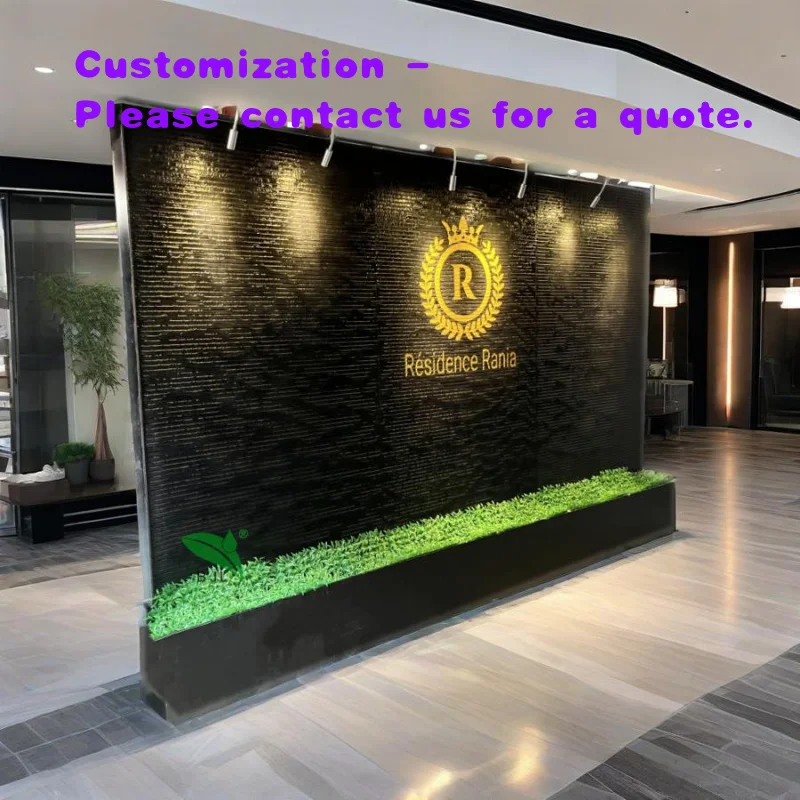 

custom.Indoor or Outdoor Customized Design Features Waterfall Wall Room Divider with Light