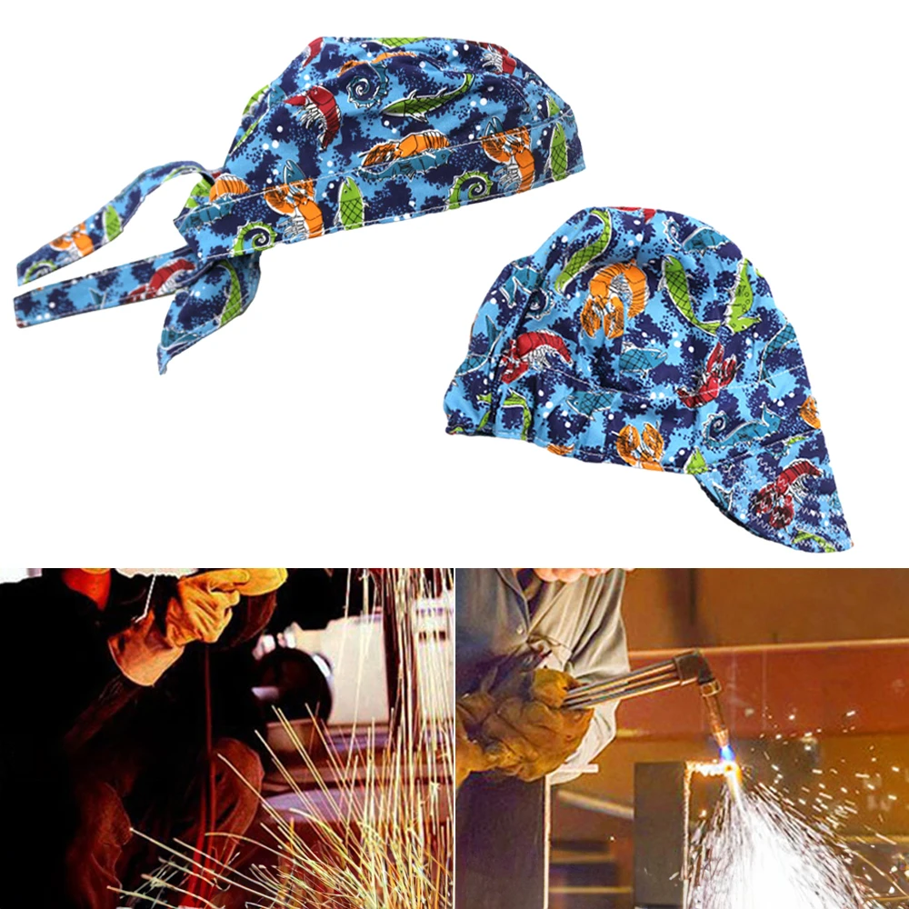 Elastic Welding Hat Sweat Absorption Welders Welding Protective Hat Cap Flame Resistant Head Full Protection Hoods Safety Cap