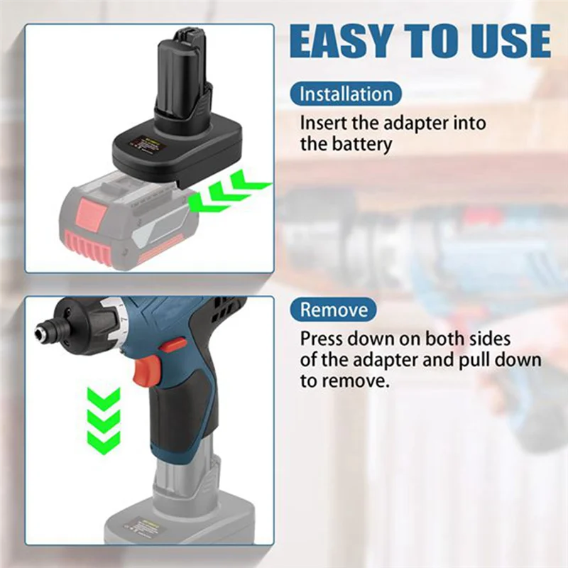 

ABZY-Battery Adapter For 18V Battery Adapter Convert To For 12V Battery Adapter For