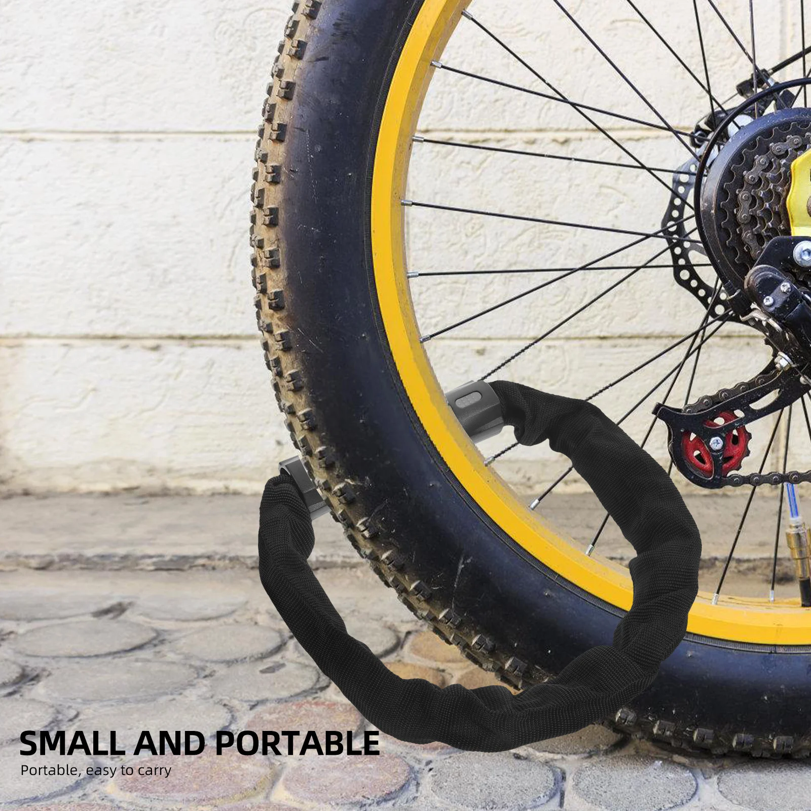 

Bike Chain Lock Aluminum Alloy Steel Multi-Function Anti-Theft Lock for Bikes Motorcycles Helmets Bags Outdoor