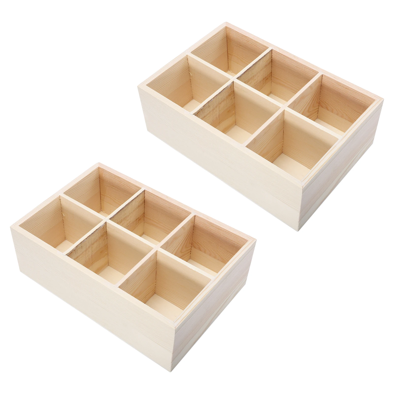 

2pcs Wooden Desktop Storage Rack High Grade Material ganzier Stationery Box Tool Container Display Home Office