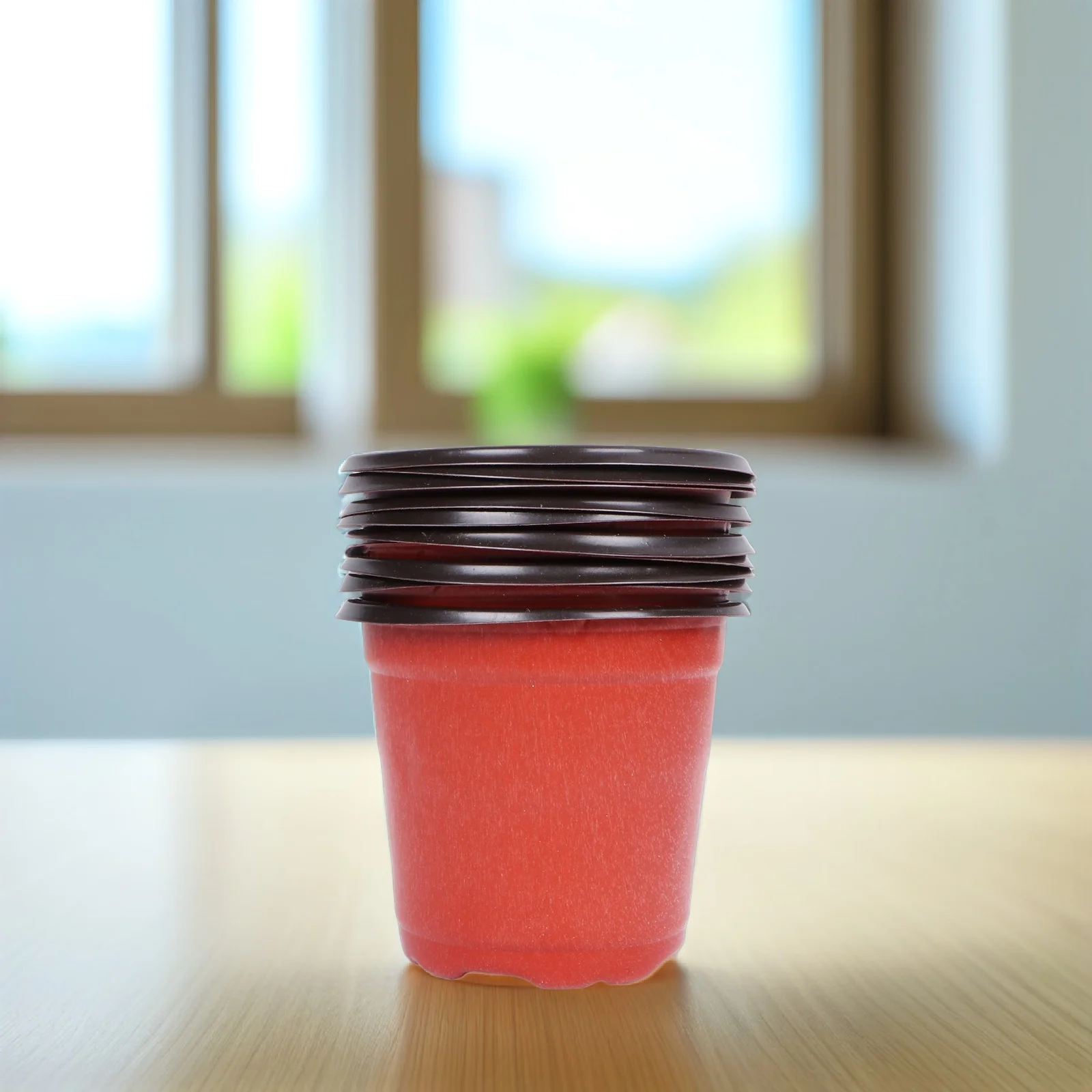 

50pcs Plastic Flower Pot 100X85X95Mm Minimalist For Succulents Cacti Plants Decor Garden Storage Breathable Basin